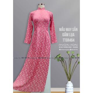 Áo Dài Truyền Thống Gấm Lụa TTGRN464